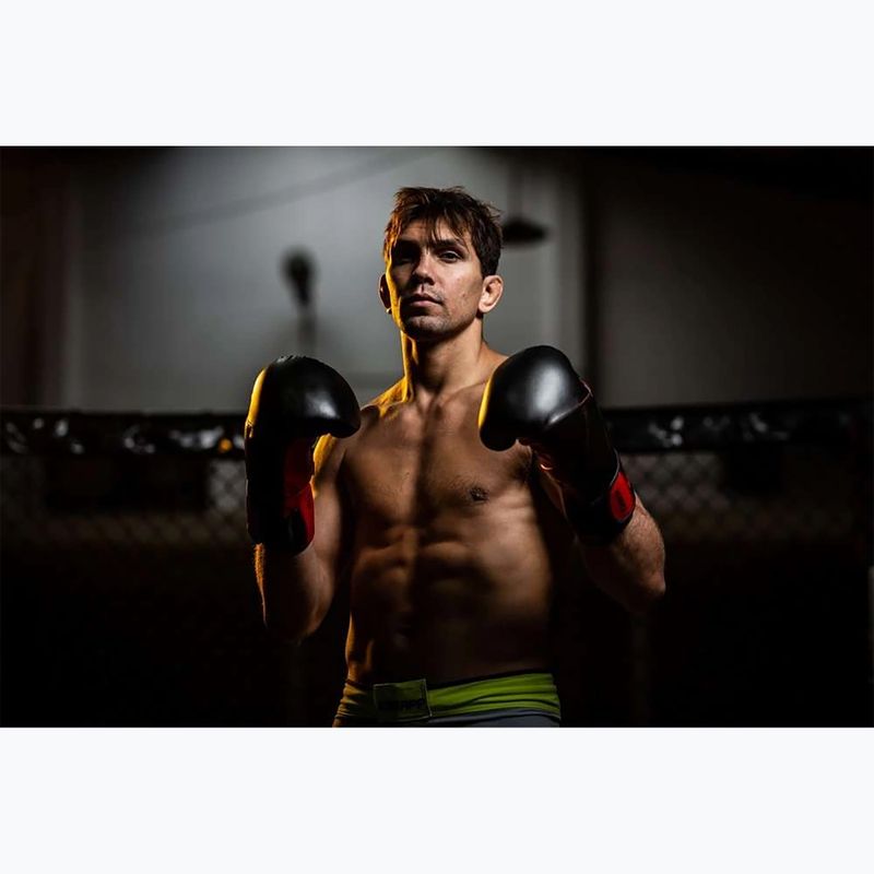 Rękawice bokserskie DBX BUSHIDO "Hammer - Red" Muay Thai czarne/czerwone 16