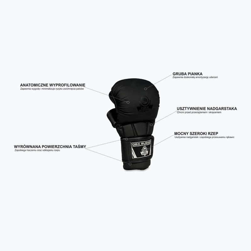 Rękawice grapplingowe DBX BUSHIDO Master MMA czarny 11