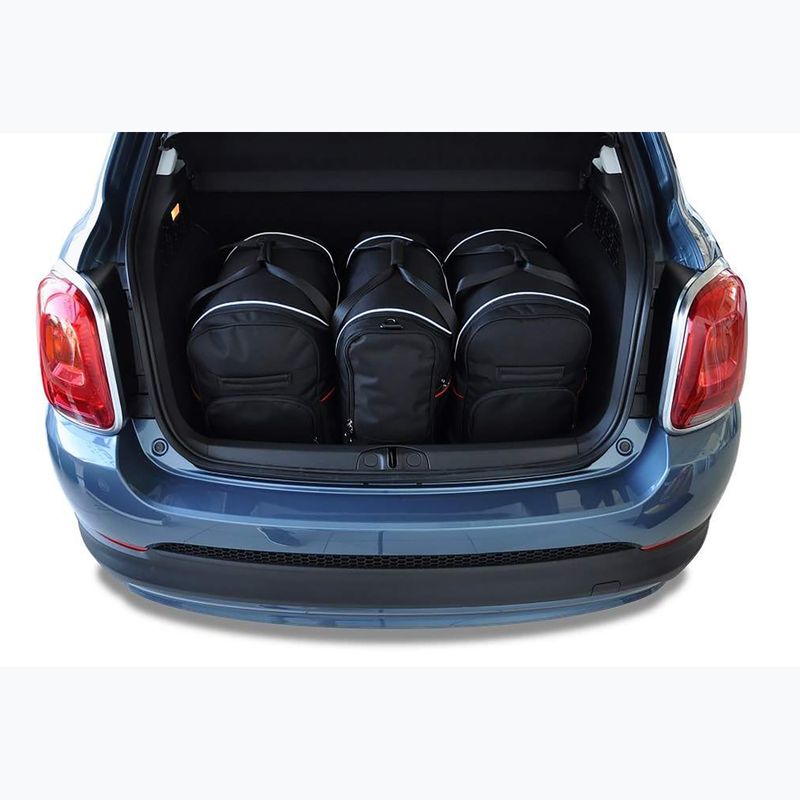 Zestaw toreb do bagażnika KJUST Fiat 500X 2014+ 3 szt. czarny 14