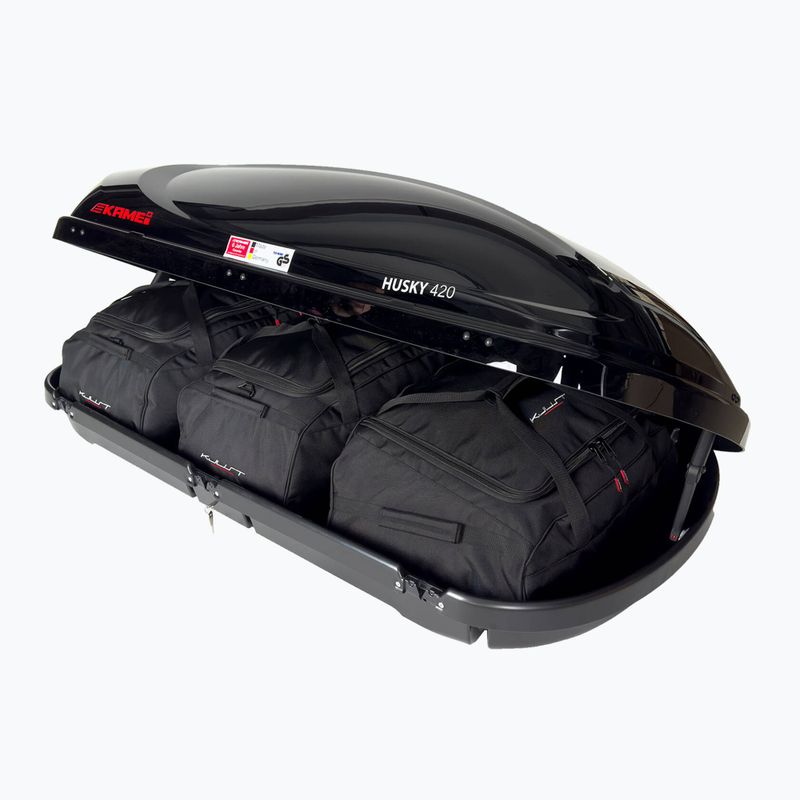 Zestaw toreb do boxa dachowego KJUST Kamei Husky 420 3 szt. czarny