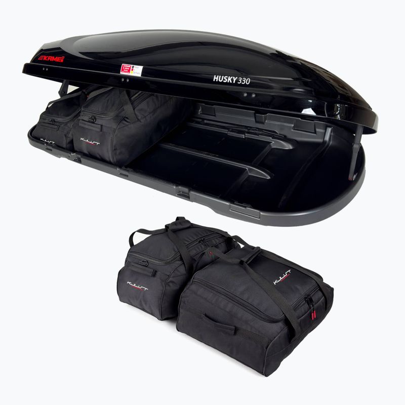Zestaw toreb do boxa dachowego KJUST Kamei Husky 330 4 szt. czarny 4