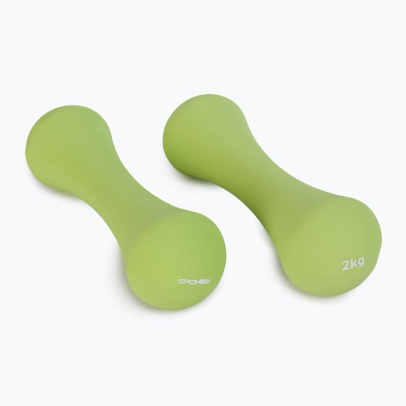 Zestaw hantli Spokey Bone 2 x 2 kg zielony 926521 2