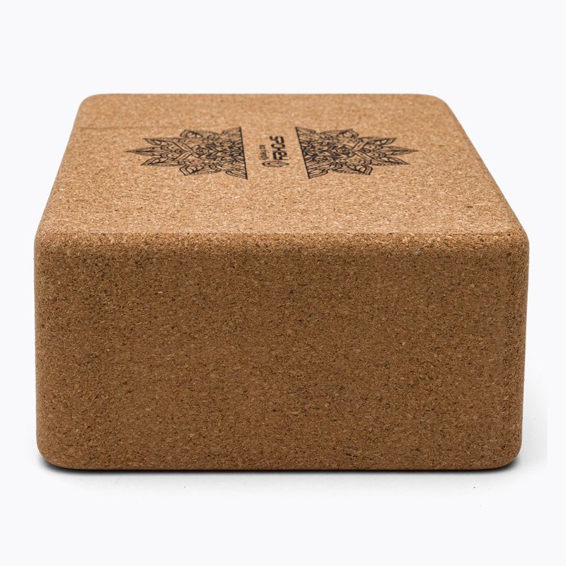Kostka do jogi korkowa Spokey Nidra brązowa 926634 2