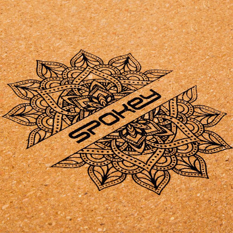 Kostka do jogi korkowa Spokey Nidra brązowa 926634 9