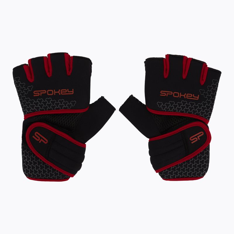 Rękawiczki fitness Spokey Lava czarno-czerwone 928974 3