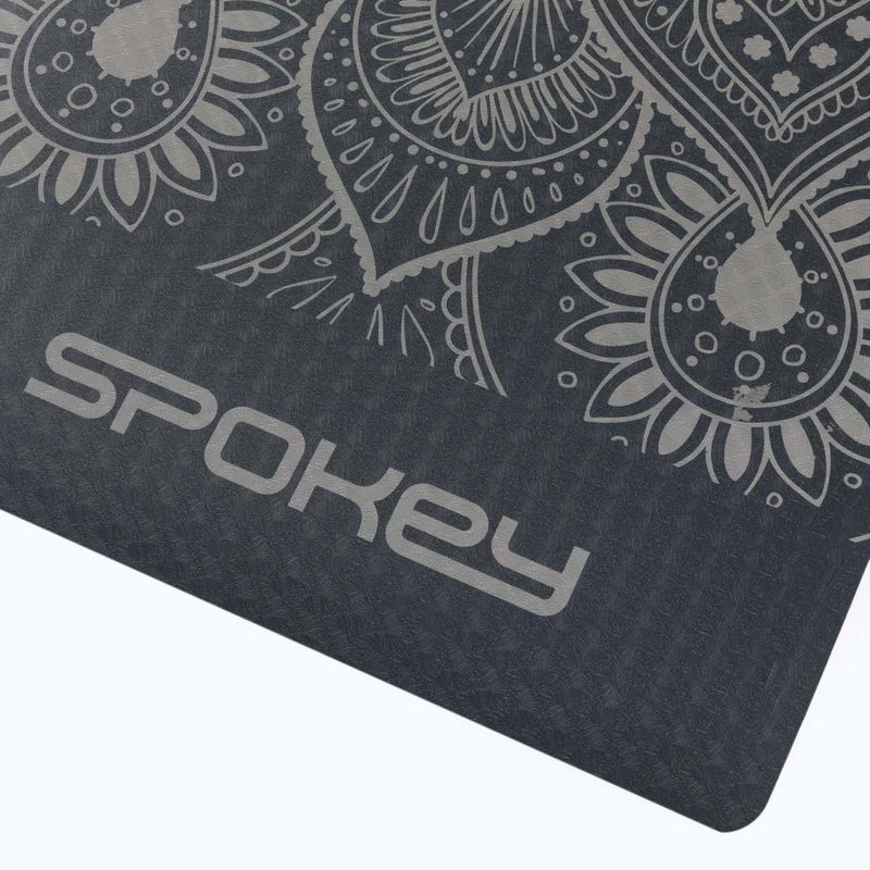 Mata do jogi Spokey Yoga Mandala 4 mm szara 929857 3