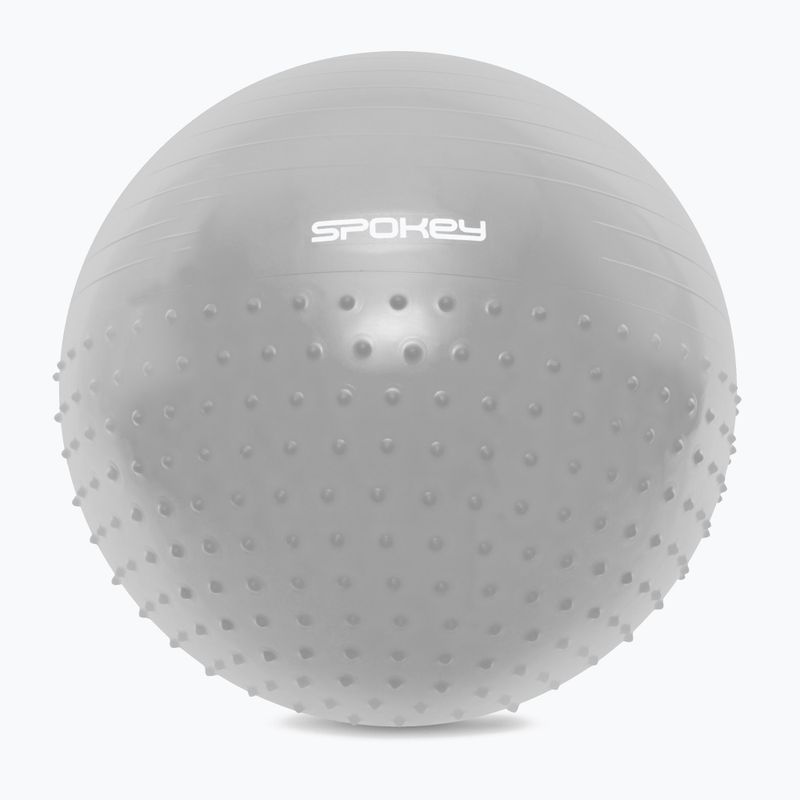 Piłka gimnastyczna Spokey Halffit szara 929872 65 cm