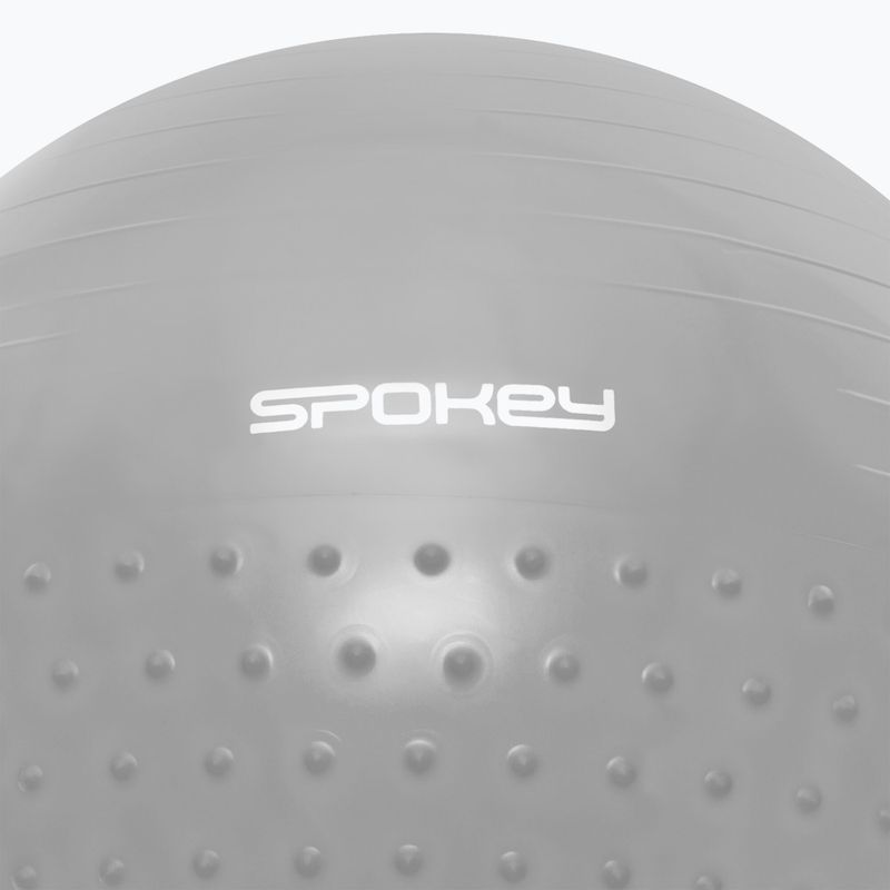 Piłka gimnastyczna Spokey Halffit szara 929872 65 cm 2