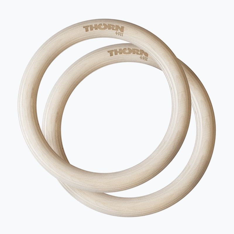 Kółka gimnastyczne drewniane z pasami THORN FIT 504533 2