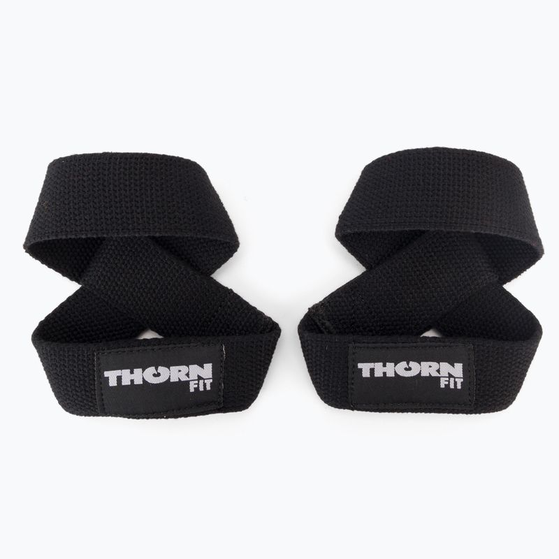 Paski do podnoszenia ciężarów THORN FIT Lifting Straps black/white 2