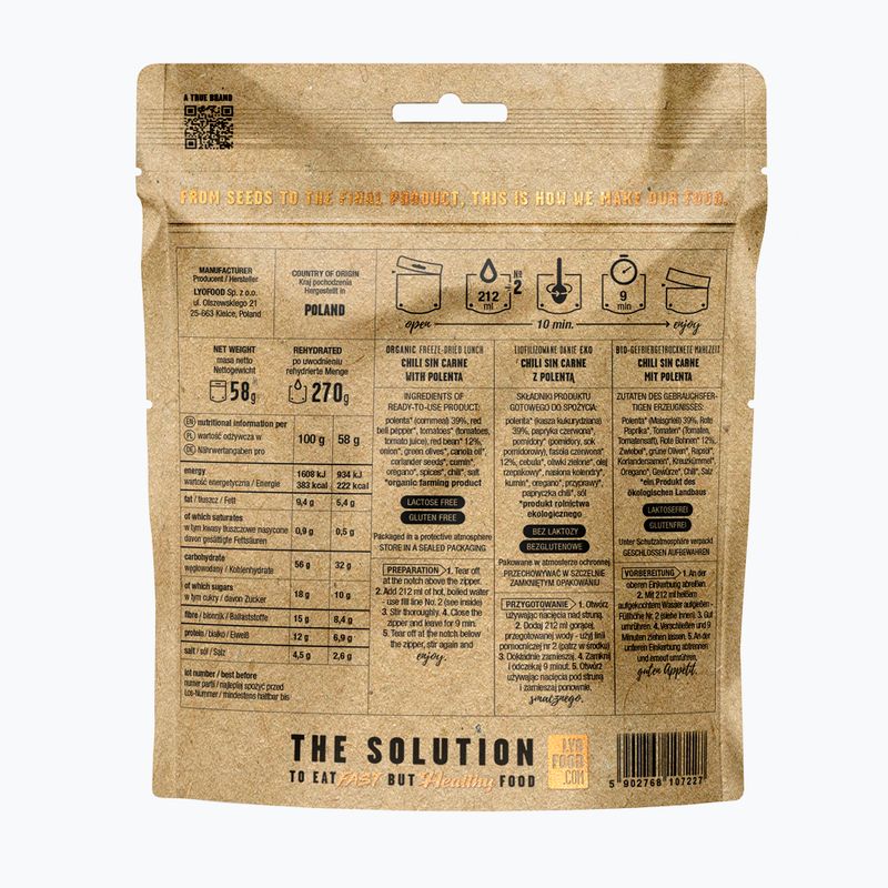 Żywność liofilizowana LYOFOOD Eko Chili sin Carne 270 g 3
