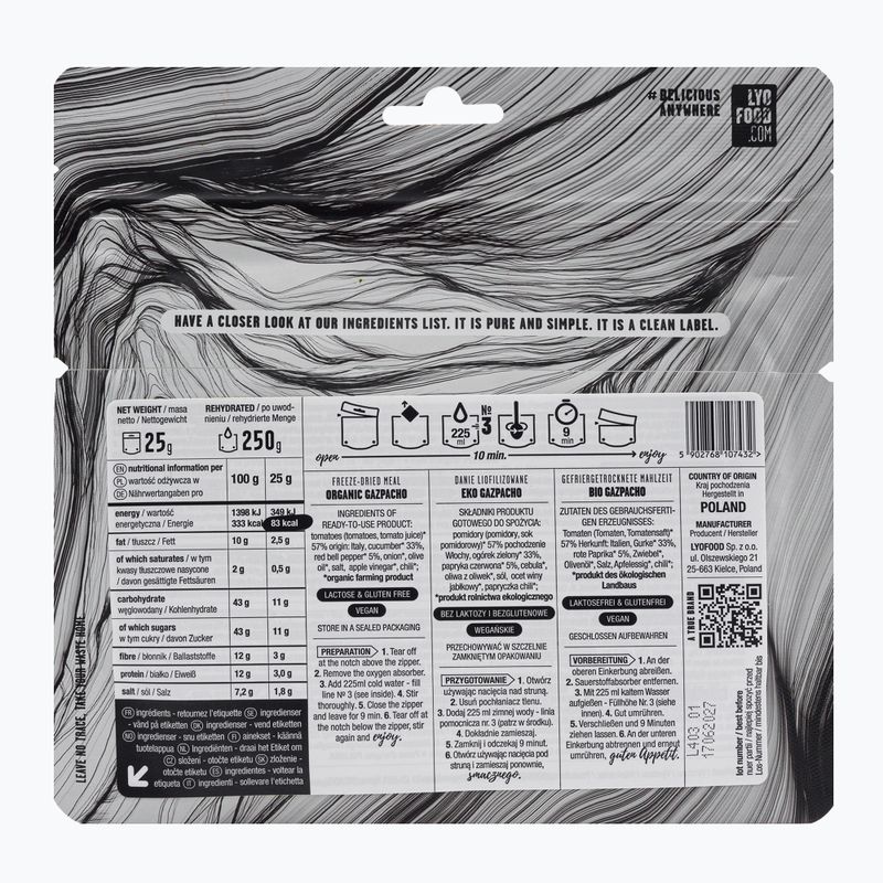 Żywność liofilizowana LYOFOOD EKO Gazpacho 250 g 2