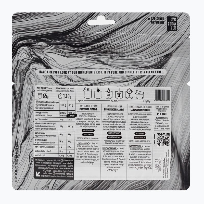 Żywność liofilizowana LYOFOOD Pudding czekoladowy 130 g 2