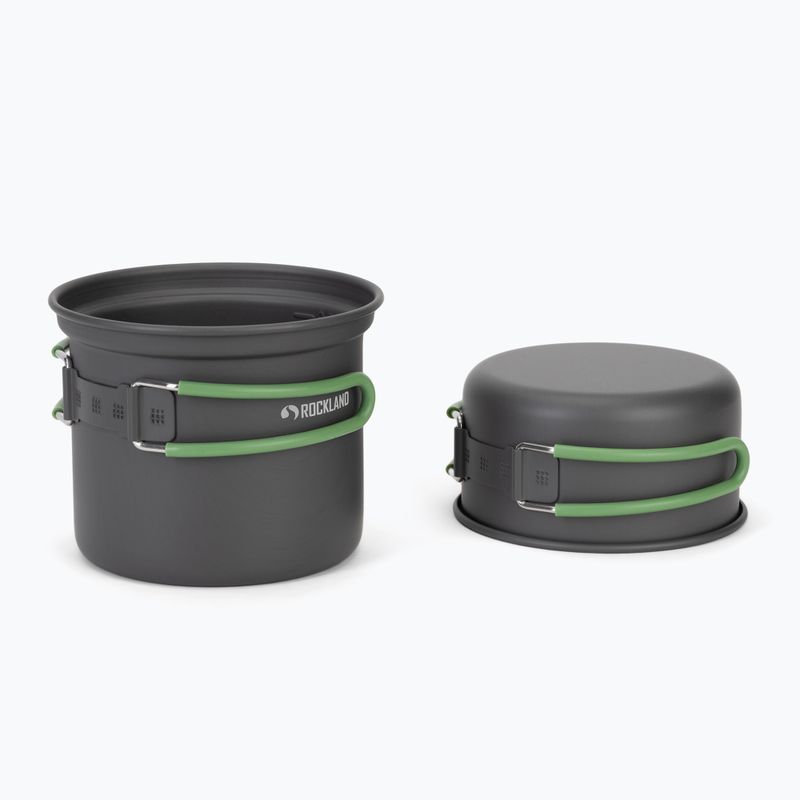 Zestaw garnków Rockland Travel Pro grey/green 2