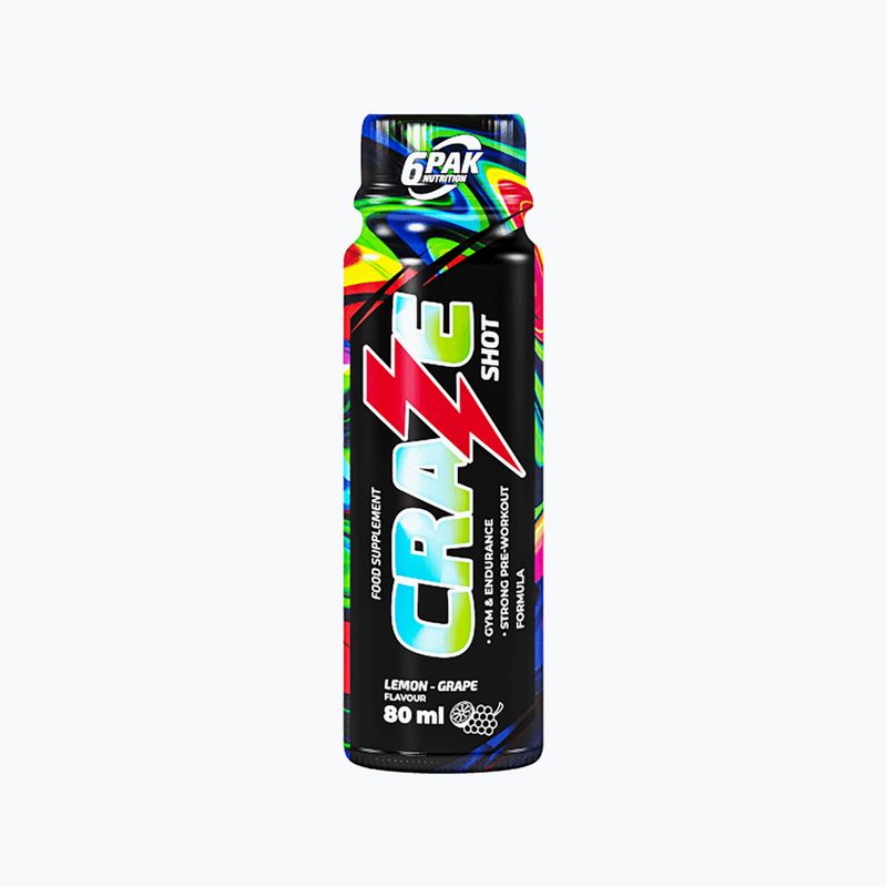 Przedtreningówka 6PAK Craze Shot 80 ml Lemon Grape