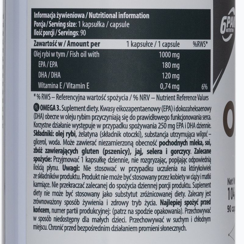 Kwasy tłuszczowe 6PAK EL Omega 3 90 kapsułek 2