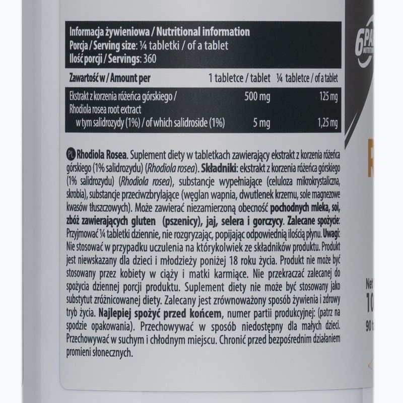 Różeniec górski 6PAK EL Rhodiola Rosea 500 mg 90 tabletek 2