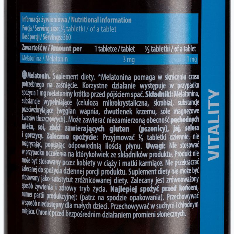 Melatonina Essence Melatonin 3 mg 120 tabletek 2