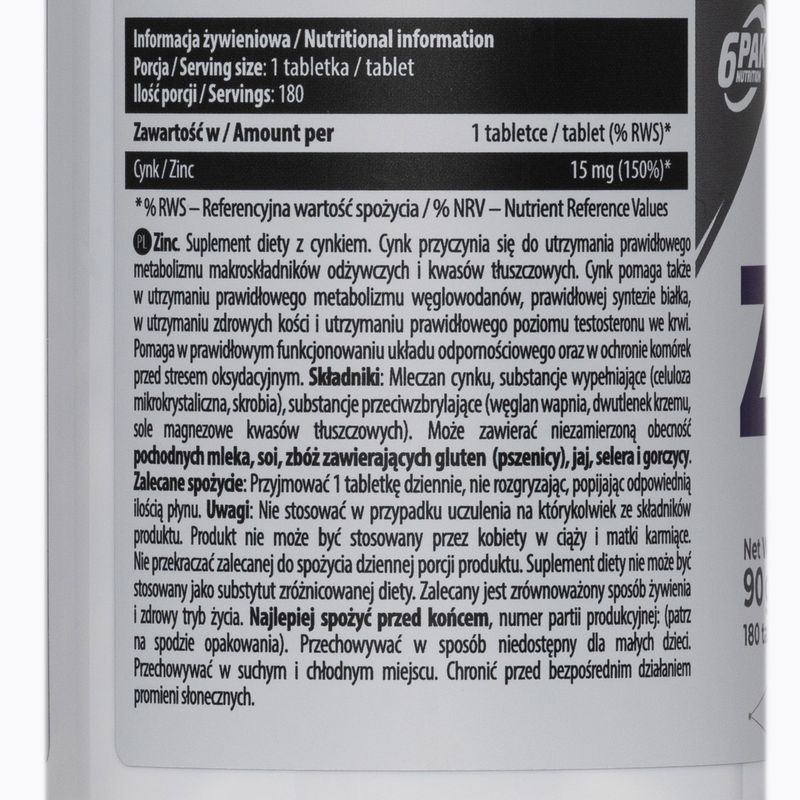 Cynk 6PAK EL Zinc 180 tabletek 2