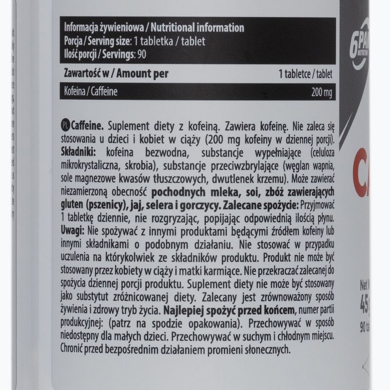Kofeina 6PAK EL Caffeine 90 tabletek 2
