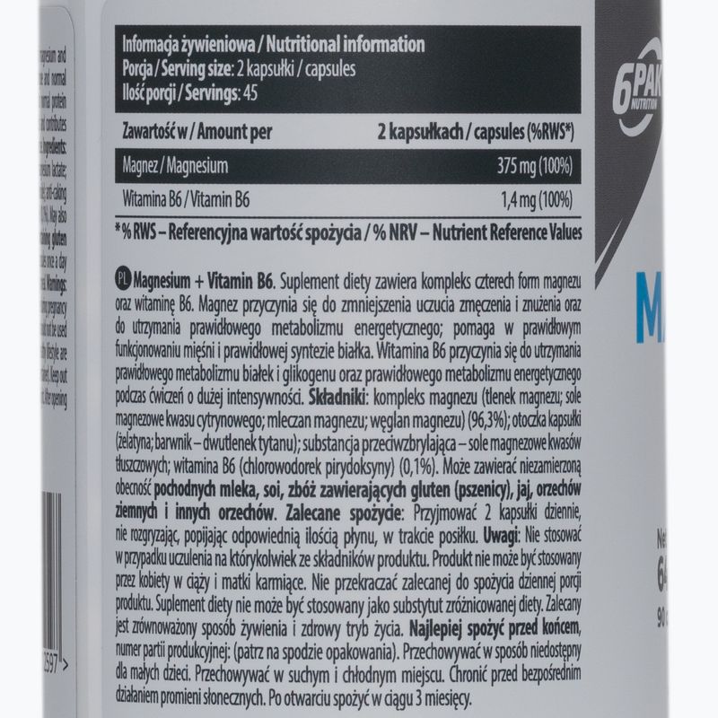 Magnez 6PAK EL Magnesium B6 90 kapsułek 2