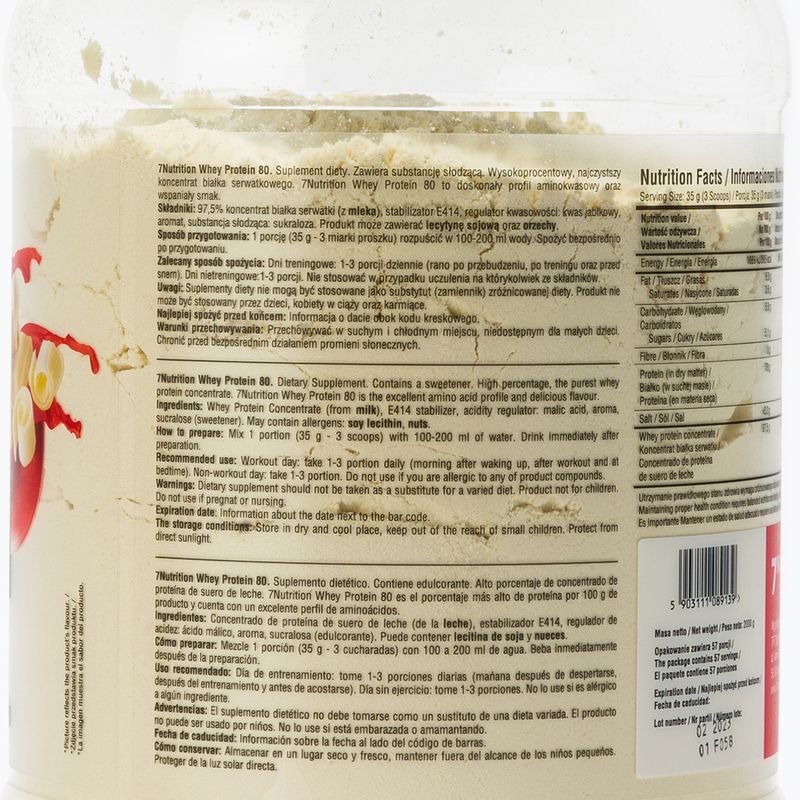 Whey 7Nutrition Protein 80 2 kg White Choco Strawberry 2