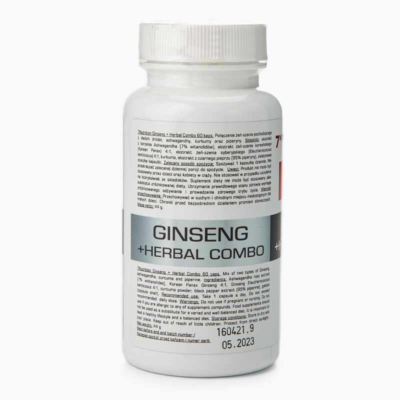 Suplement 7Nutrition Ginseng + Herbal Combo 60 kapsułek 2