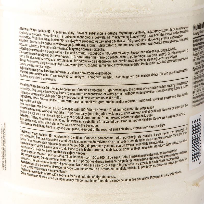 Whey 7Nutrition Isolate 90 2 kg Strawberry Banana