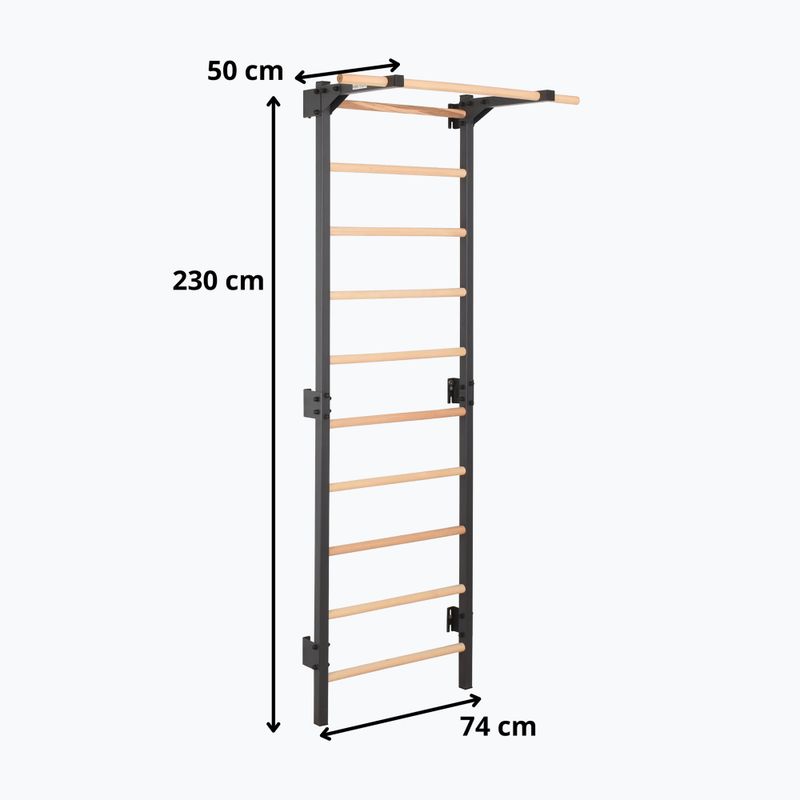 Drabinka gimnastyczna RINAGYM Steel Pure graphit 12