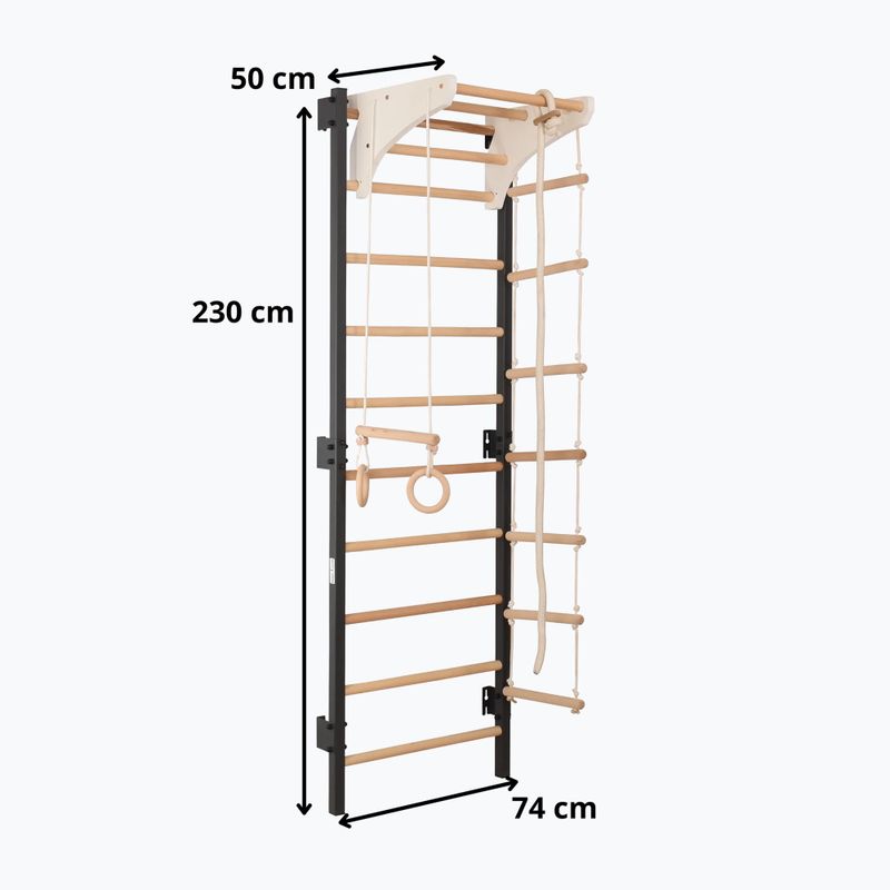 Drabinka gimnastyczna RINAGYM Steel Kom 2 graphit/white 14