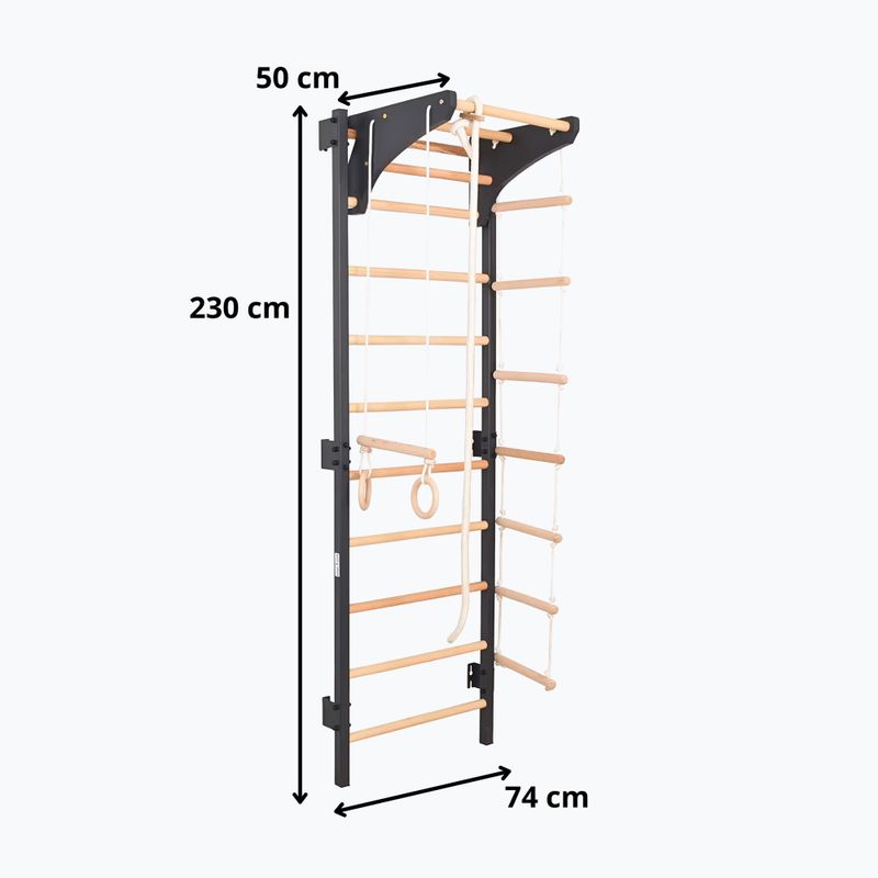 Drabinka gimnastyczna RINAGYM Steel Kom 2 graphit 6