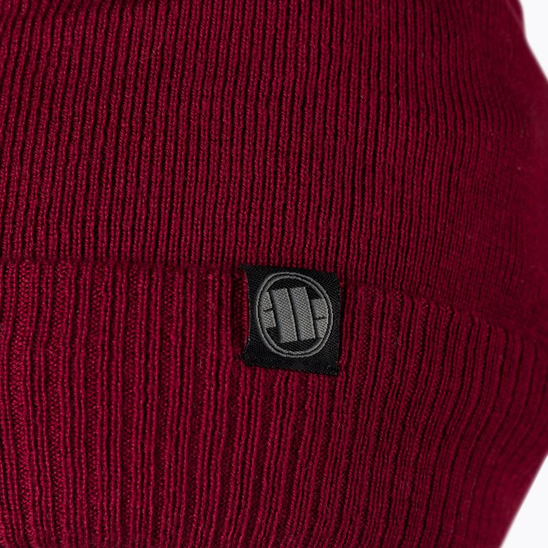 Czapka zimowa Pitbull Beanie Small Logo burgundy 3
