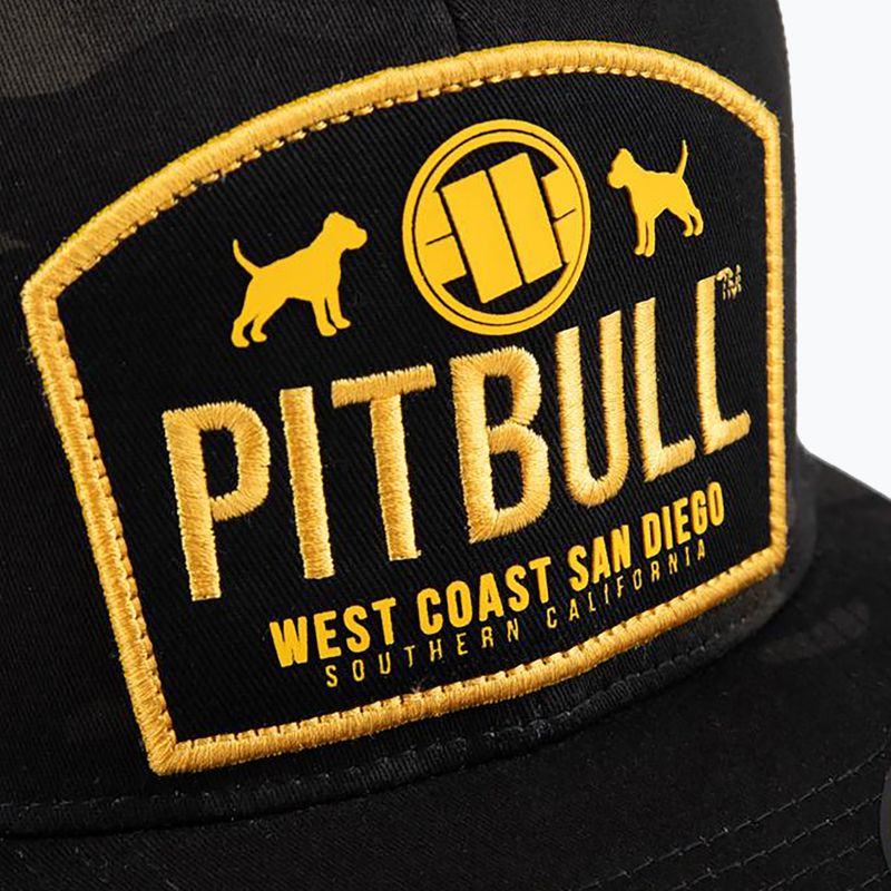 Czapka z daszkiem Pitbull Mesh Snapback Dogs all black camo 4