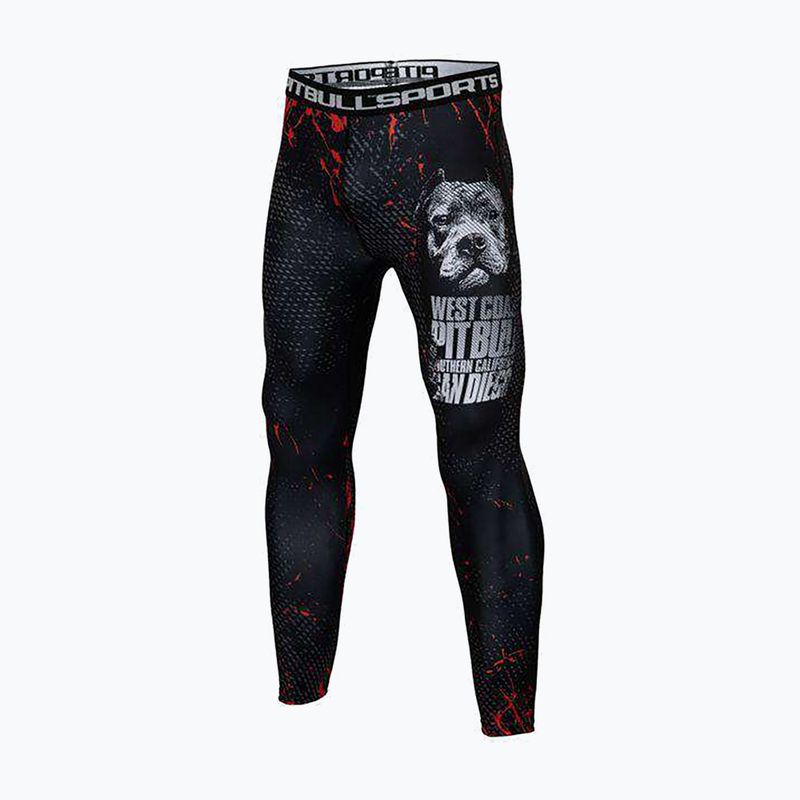 Legginsy męskie Pitbull Compr Pants Blood Dog black