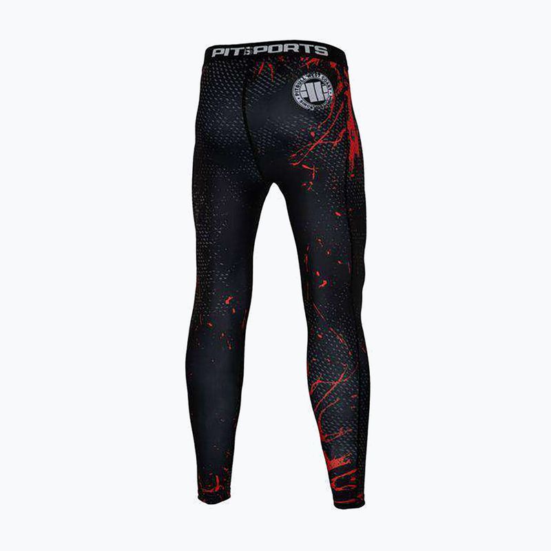 Legginsy męskie Pitbull Compr Pants Blood Dog black 2