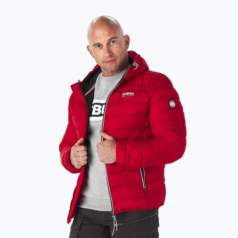 Kurtka zimowa męska Pitbull Padded Hooded Seacoast red
