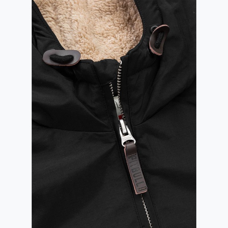 Kurtka zimowa męska Pitbull Sherpa Hooded black 8