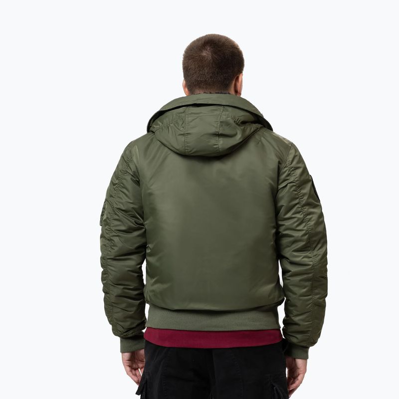 Kurtka męska Pitbull Sherpa Hooded Bomber olive 3