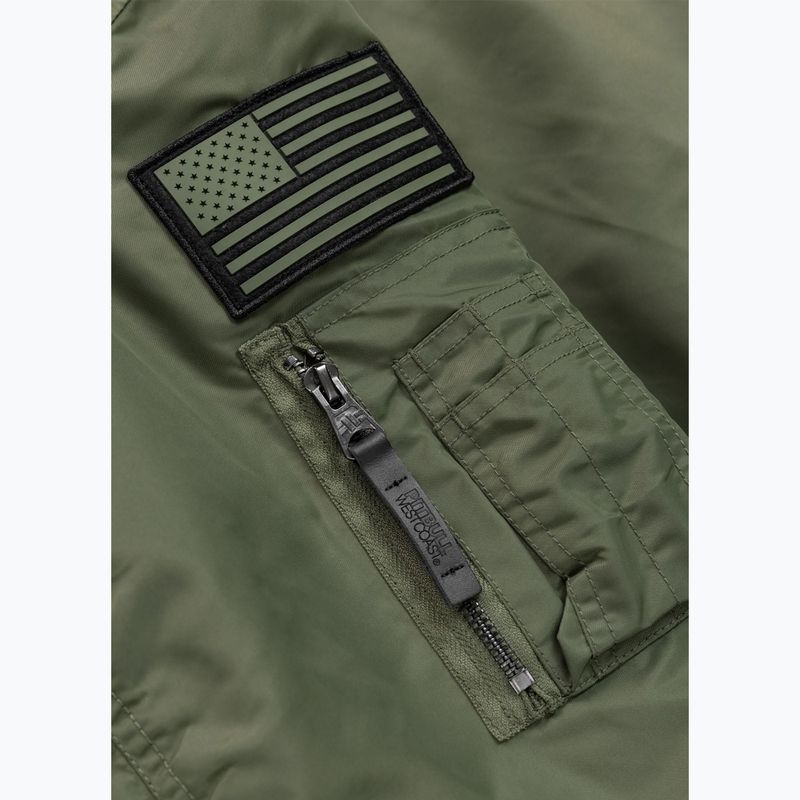 Kurtka męska Pitbull Sherpa Hooded Bomber olive 9