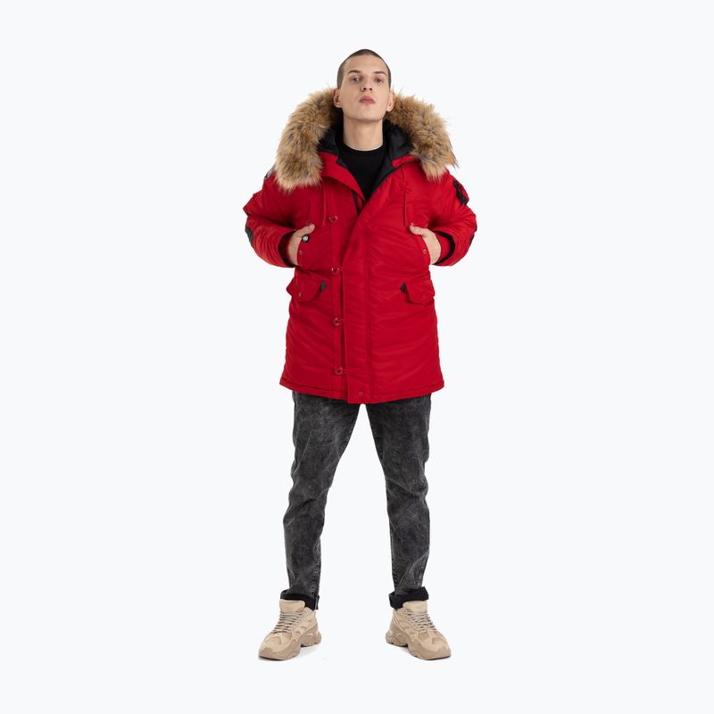 Kurtka zimowa męska Pitbull Alder Fur Parka red 2