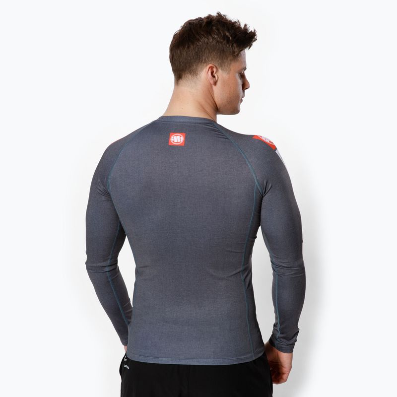 Rashguard longsleeve męski Pitbull Rash L-S Hilltop grey/melange 3