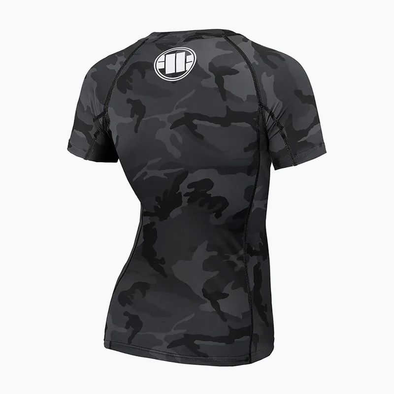 Rashguard damski Pitbull Rash T-S All black camo 2