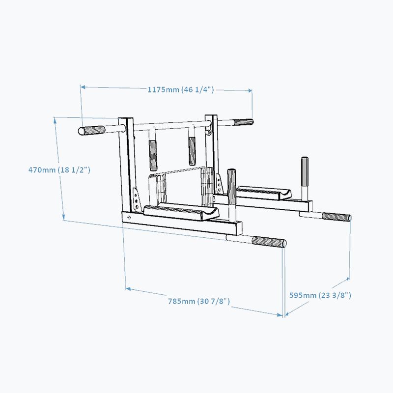 Drążek do podciągania BenchK D8 2in1 czarny BK-D8 4