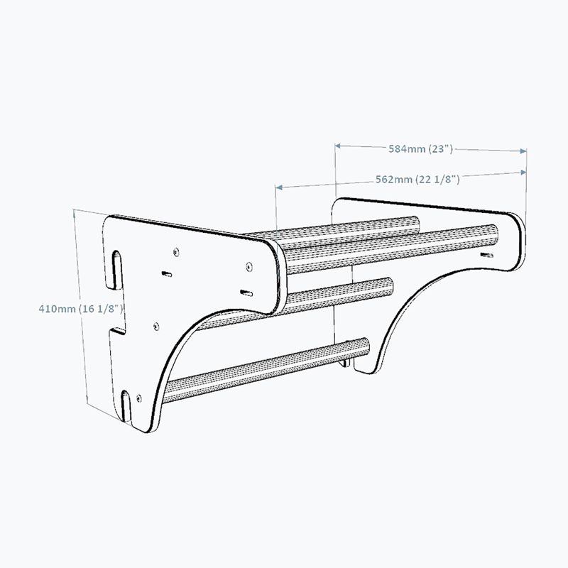 Drążek BenchK Pull Up Bar PB204 w kolorze naturalnego drewna BK-204 8