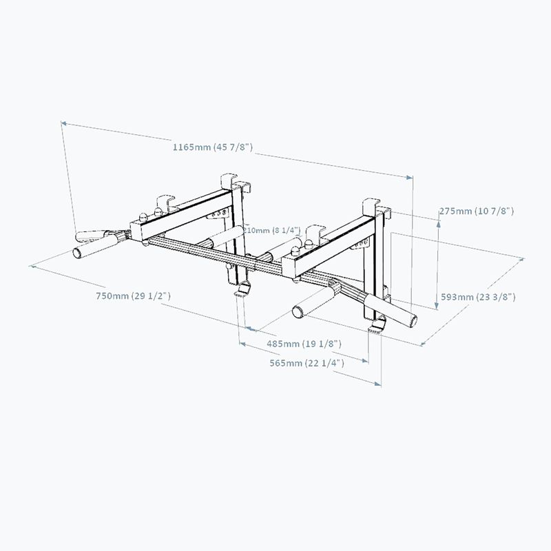 Drążek do podciągania BenchK Pull Up Bar czarny PB3B 7