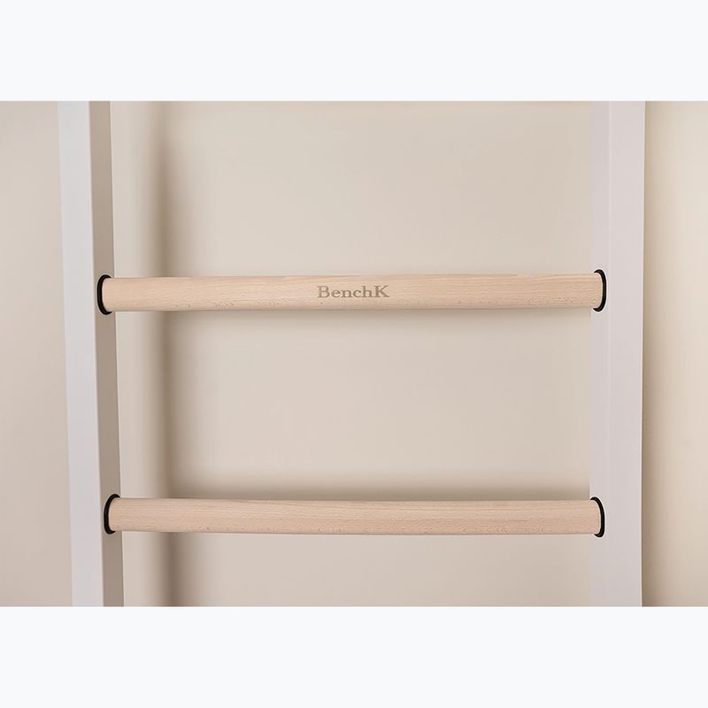 Drabinka gimnastyczna BenchK 212W+A204 white matte/oak 4