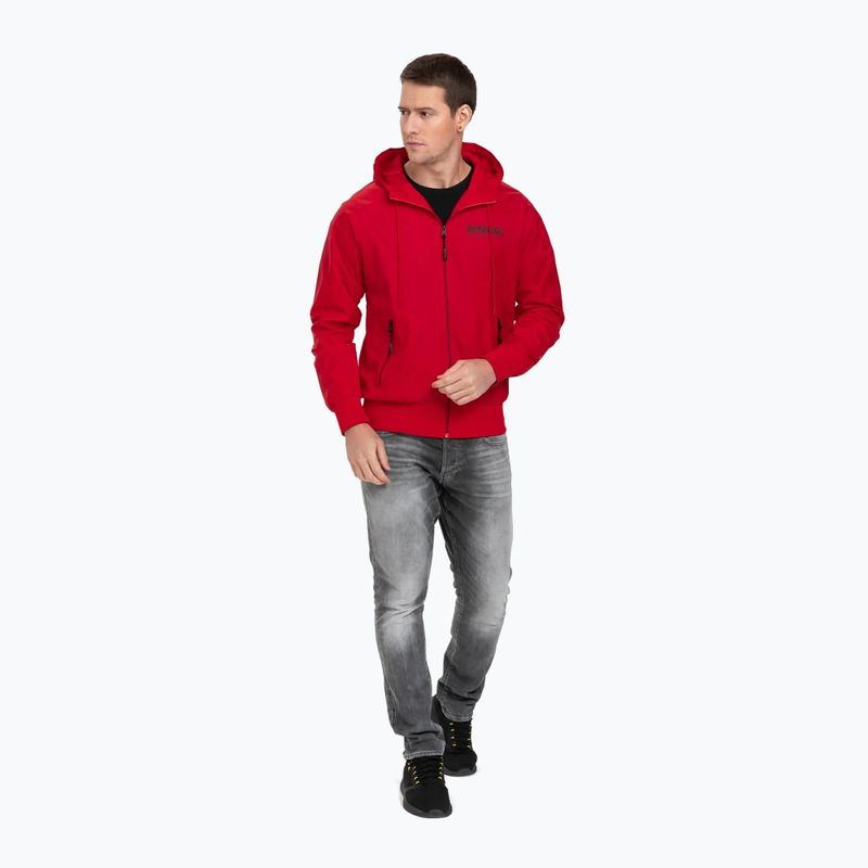 Kurtka męska Pitbull Athletic Hooded Nylon red 2