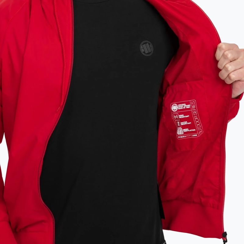 Kurtka męska Pitbull Athletic Hooded Nylon red 3