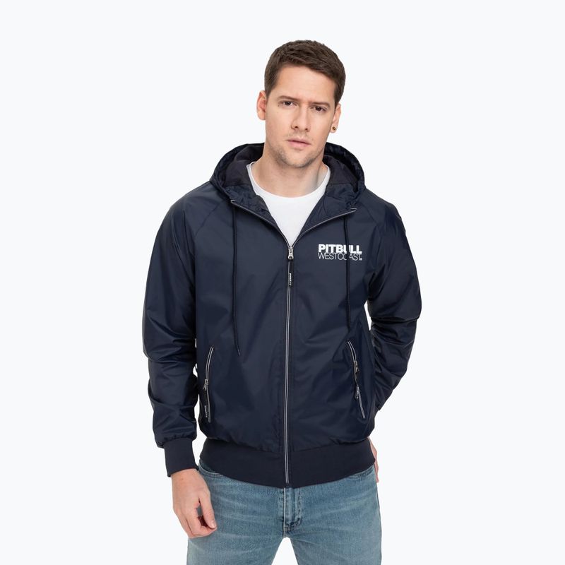 Kurtka męska Pitbull Athletic Hooded Nylon dark navy