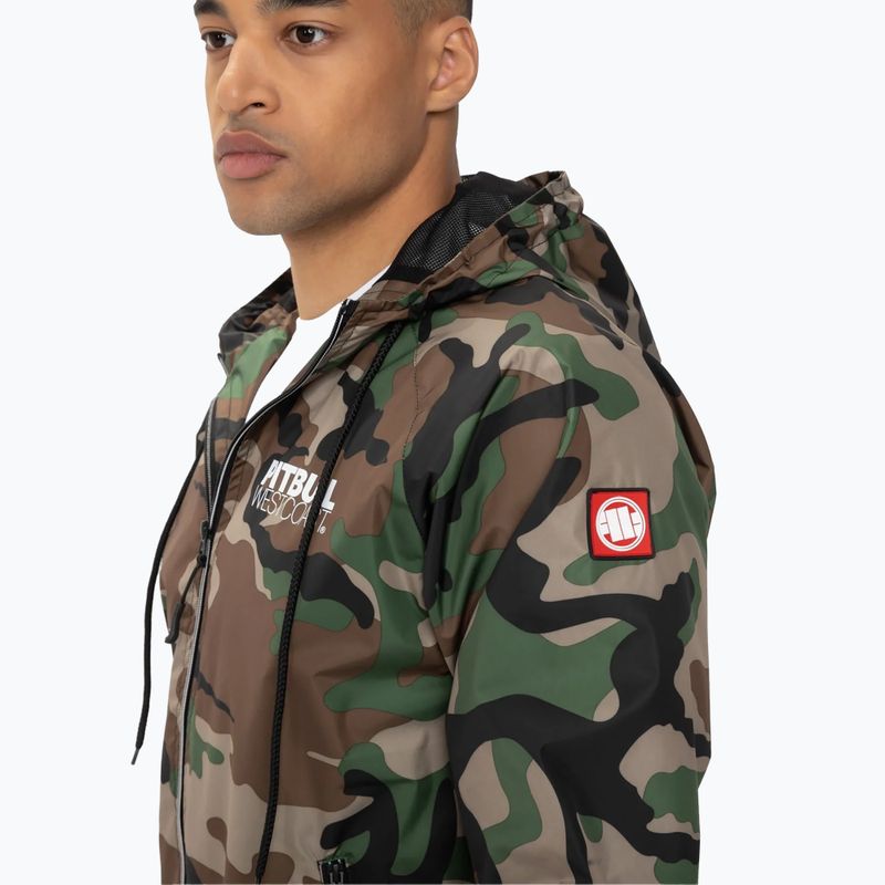 Kurtka męska Pitbull Athletic Hooded Nylon woodland camo 3